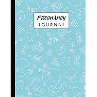 Pregnancy Journal: A Pregnancy Journal For Moms | 40 Weeks Of Journaling Prompts, Milestones, Craving & Symptoms, Thoughts & Feelings, Memorialize ... Baby Icons Boy Outline Blue And White Pattern