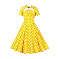 2024 Womens Rockabilly Prom Dresses 50s 60s Wedding Cocktail A Line Tea Party Dress Swing Comfy Cocktail Sundress