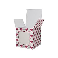 Pink Hearts Valentine's Day Square Gift Boxes and Party Favors