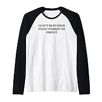 Vintage I Can't Remember What I Forgot to Forget Raglan Baseball Tee