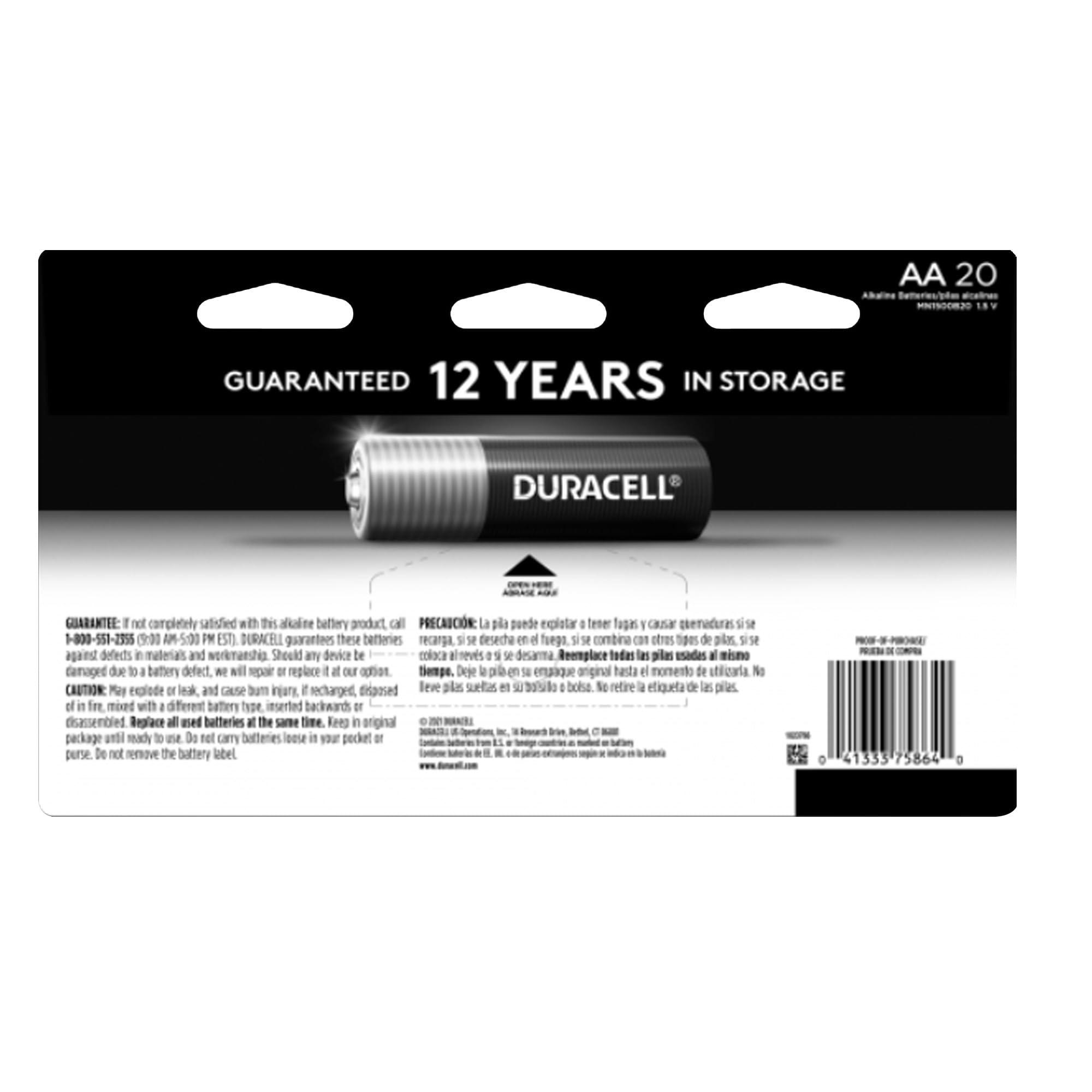 DURACELL Duralock AA 1.5-Volt Alkaline Batteries for Exclusive Power in Various Remotes, Controllers, and Calculators (240 Pack)