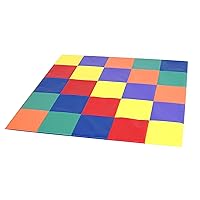 Children's Factory Patchwork Crawly Mat, Cushioned Floor Mat for Kids, Daycare Floor Mat for Babies and Kids