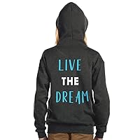 Live the Dream Kids' Full-Zip Hoodie - Minimalist Hooded Sweatshirt - Dream Kids' Hoodie