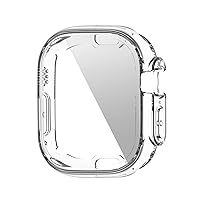DYPERO 360-Grad-Abdeckung, wasserdichte Schutzhülle für Apple Watch Serie 8, 41 mm, 45 mm, TPU, schlanke Beschichtung, Displayschutzfolie für iWatch 8 Ultra 49 mm (Farbe: transparent, Größe: 41 mm,
