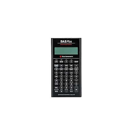Texas Instruments BA II Plus Professional Financial Calculator Silver 9.8 Inch