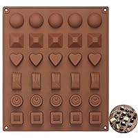 Palksky Small Round Cylinder Silicone Mold for Chocolate Candy, Fat Bombs  Keto Snacks,Hard Candy, Pralines Gummy, Ganache, Ice Cubes,Jelly Mold (3