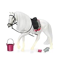 Lori Dolls – Camarillo White Horse – Toy Horse – White 6-inch Horse for Mini Doll – Animal & Accessories – Play Set for Kids – 3 Years +