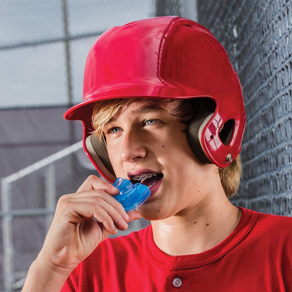 Under Armour Mouth Guard for Braces, Sports Mouthguard for Football, Lacrosse, Hockey, Basketball, Strapless, Youth & Adult