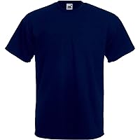 Fruit of the Loom Mens Super Premium Short Sleeve Crew Neck T-Shirt (L) (Deep Navy)