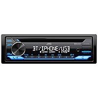 JVC KD-TD72BT Bluetooth Car Stereo Receiver with USB Port – AM/FM Radio, CD and MP3 Player, Amazon Alexa Enabled - 13-Digit LCD Dual-Line Display - Single DIN – 13-Band EQ