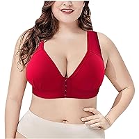 Women's Plus Size Bra Full-Coverage Wireless Bra for Everyday Comfort Breathable Push up Smoothing Wireless Bra
