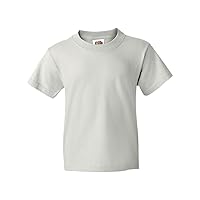 Fruit of the Loom Youth 5 Oz, 100% Heavy Cotton HD T-Shirt (3931B)- White,XL