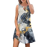 XJYIOEWT Sexy Black Dress for Women,Comfortable Summer Dresses for Women Trendy Boho Floral Print Cover Up Crew Neck SLE