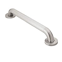 Moen Peened Slip-Resistant Finish Bathroom Safety 18-Inch Grab Bar with Concealed Screws for Elderly or Handicapped, R8918P