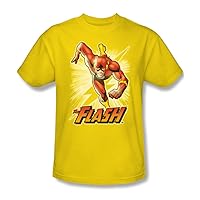 Justice League - Flash Yellow Adult T-Shirt In Yellow