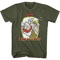 Men's Drink and Be Merry Slim Fit T-Shirt Military