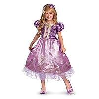 Disguise Disney's Tangled Rapunzel Sparkle Deluxe Girls Costume, 7-8
