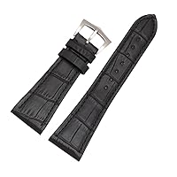 25mm Black/Brown Leather Watch Bands Strap Buckle Fits for Patek Philippe [W409872]
