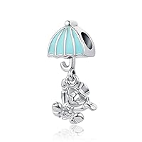 Minnie and Mickey Christmas Sleigh Charm Mouse Disney Puppy Dog Bead for European Bracelet Necklace