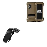 BoxWave Car Mount Compatible with Samsung Galaxy S20 Tactical Edition - MagnetoMount Clip, Metal Car Air Vent Strong Magnet Mount for Samsung Galaxy S20 Tactical Edition - Jet Black