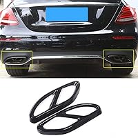 304 Stainless Steel Pipe Throat Exhaust Outputs Tail Frame Trim Cover For Mercedes Benz W213 W205 Coupe W246 W216 GLC GLE GLS CLA Auto Accessories (Glossy Black)