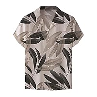 80s 90s Floral Tee Shirts for Men Retro V Neck Short Sleeve Hawaiian Beach Shirts Novelty Lapel Collar Button Down T-Shirts