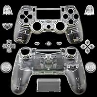 Full Housing Shell Case Cover with Buttons for PS4 for Sony Playstation 4 Wireless Controller - Clear