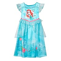 Disney Girls' Little Princess Fantasy Gown, Ariel-Ocean Dreams, 2T