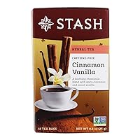 Tea Premium Caffeine Free Herbal Tea, Cinnamon Vanilla, 18 Count