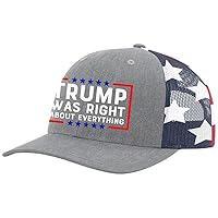 Trenz Shirt Company Trump was Right About Everything Political Mens Embroidered Mesh Back Trucker Hat
