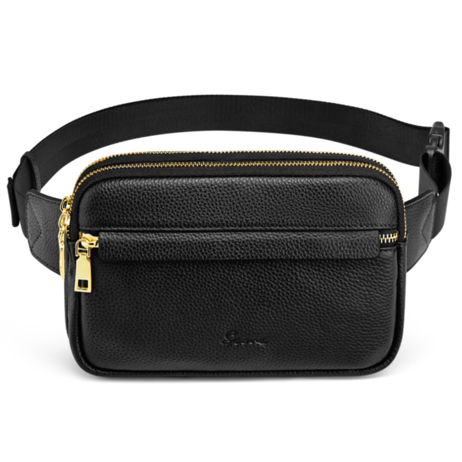 S-ZONE Genuine Leather Tote Bag Bundle with RFID Blocking Fanny Packs Belt Bag