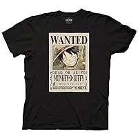 Ripple Junction One Piece Luffy Full Wanted Poster Anime Adult Short Sleeve T-Shirt