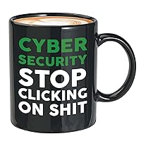 Programmer Mug Black 11oz - Cyber Security Stop Clicking - Tech Progammer Computer Engineer Coding Mechanical Electrical