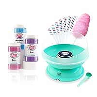 Cotton Candy Express BB1000-S Cotton Candy Machine, with 3-11oz. Jars of Cherry, Grape, Blue Raspberry Floss Sugar & 50 Paper Cones. Easy to Use and Clean. Nostalgia and Fun for Kids and Adults