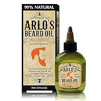 Arlo's 99% Natural Original Beard Oil, Pro-growth Growth Enhancer, 2.5 Fluid Ounce