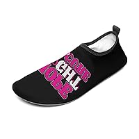 Breast Cancer Awareness Hope Fight Cure Water Shoes Quick-Dry Sports Barefoot Shoes Swim Shoes Slip-on for Beach Pool Yoga