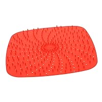 BESTOYARD Square Griddle 1pc Air Fryer Pad Silicone Pot Holders Air-fryer Liner Air Fryer Silicone Liners Non-stick Silicone Mat Food Steamer Air Fittings Square Red Round Potholder