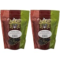English Tea Store Loose Leaf, Vanilla Cream Natrually Flavored Black Tea Pouches, 4 Ounce (Pack of 2)
