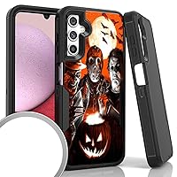 Labelle Horror Movie #Pumpkin Case Compatible for Samsung Galaxy A14 5G, Rugged Impact Dual-Layer Hybrid Shockproof Protective Magnetic Mountable Cover Case Black