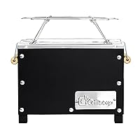 Caja China X-Small, Roasting Box - 2 in 1 System, Stainless Steel Grill, Chinese Box Grill with Front Wheels, Pig Roaster Box, Pizza Box Grill, Black.