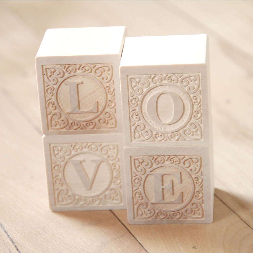 Uncle Goose Uppercase Alphablank Blocks - Made in The USA