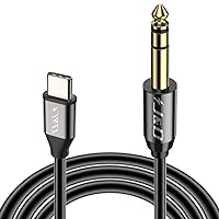 J&D USB C to 6.35mm 1/4 inch TRS Male Audio Cable Adapter Aux Jack Stereo Cable for iPhone 15/15 Plus/15 Pro/15 Pro Max, Galaxy S23/S23+/S23 Ultra/S22/S22+/S22 Ultra, AMP, Speaker, Mixer, 3.3 Feet