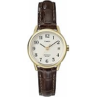 Timex Women Quartz Easy Reader Watch with Analogue Display and Leather Strap