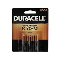Duracell, MN2400B4Z, Standard Battery, AAA, Alkaline, PK4,Black