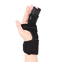 Pinky Finger Splint, Boxer Fracture Splint, 4th & 5th Metacarpal Brace, Hand Splint for Broken Finger, Trigger Finger Brace, Adjustable 2 Finger Brace for Arthritis, Tendonitis, Mallet Finger(S/M)