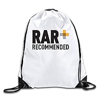 Runy Custom RAR Recommended Adjustable String Gym Backpack Travel Bag White