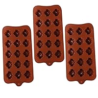 3pcs Maple Leaf Mold Thankgiving Dessert Mold Gummy Bear Molds Fondant Mold Candy Molds Butter Small Pumpkin Mould Candy for Child Foldable Lotion