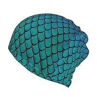 3D Underwater World Fish Dolphi Print Beanie Skull Cap Chemo Hat Cancer Headwear Knit Hat Scarf Nightcap Neck Gaiter