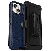 OtterBox Defender Series Screenless Edition Case for iPhone 14 & iPhone 13 (Only) - Holster Clip Included - Microbial Defense Protection - Non-Retail Packaging - Blue Suede Shoes