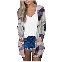 Women's Halloween Long Sleeve Open Front Cardigan Plus Size Fall Casual Cardigans Light Duster Outer S-5XL